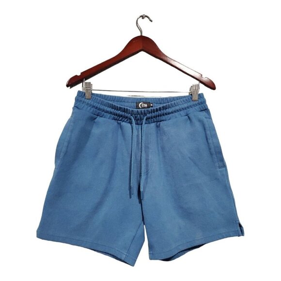 Zyia Active Men's Blue Knit Shorts Drawstring Pockets Casual Comfort Sz M - Picture 1 of 9